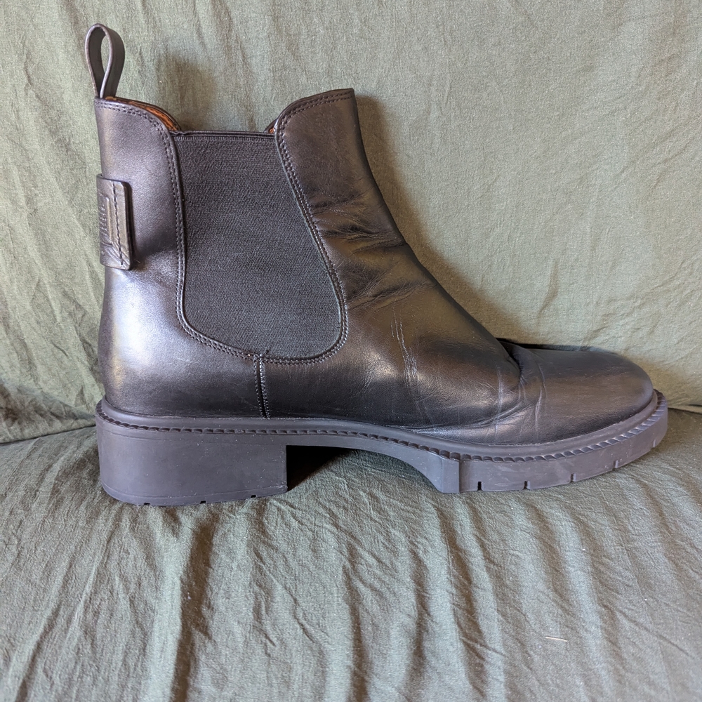 Coach Black Leather Ankle Boots - Picture 6 of 7